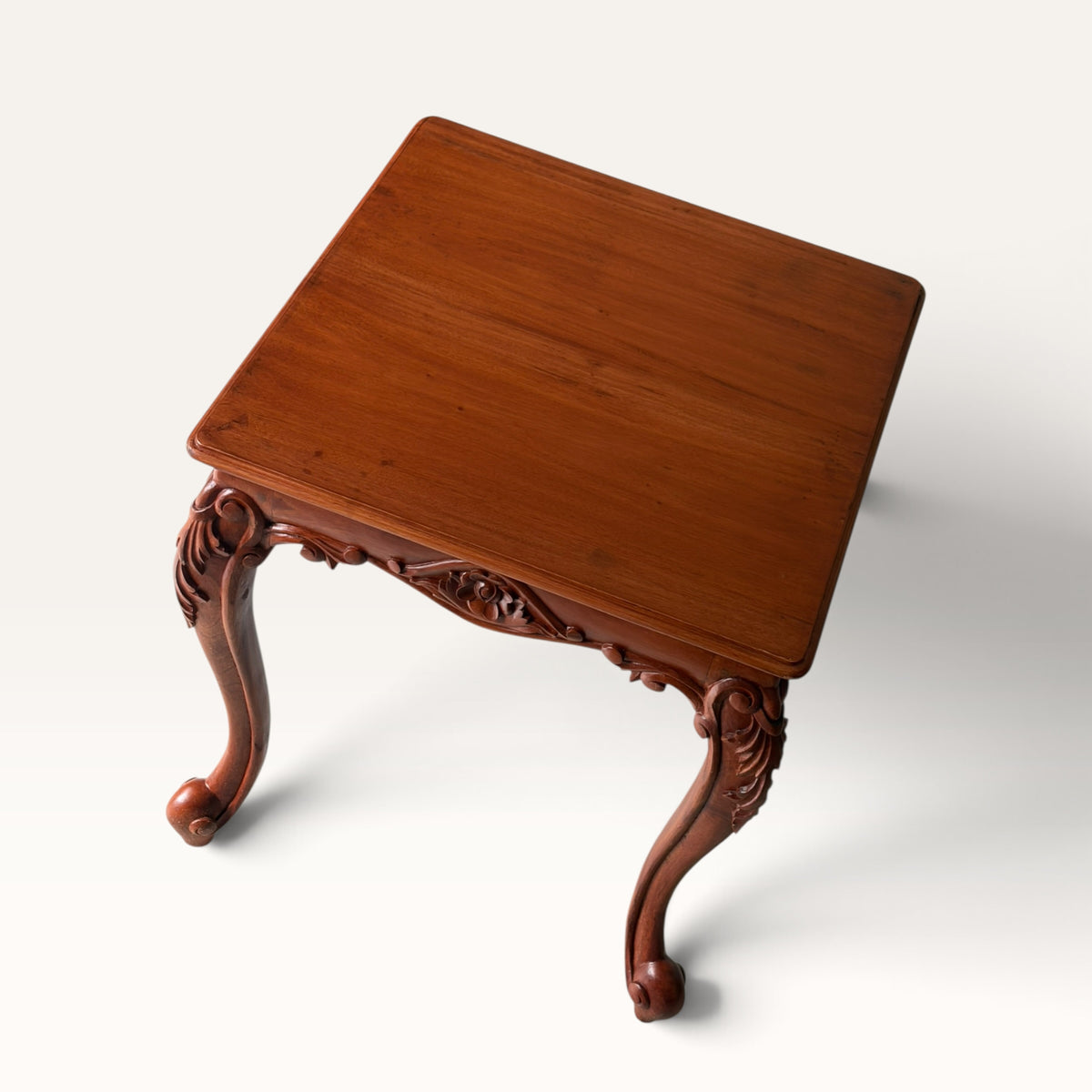 Hand-Carved Rosette Accent Table