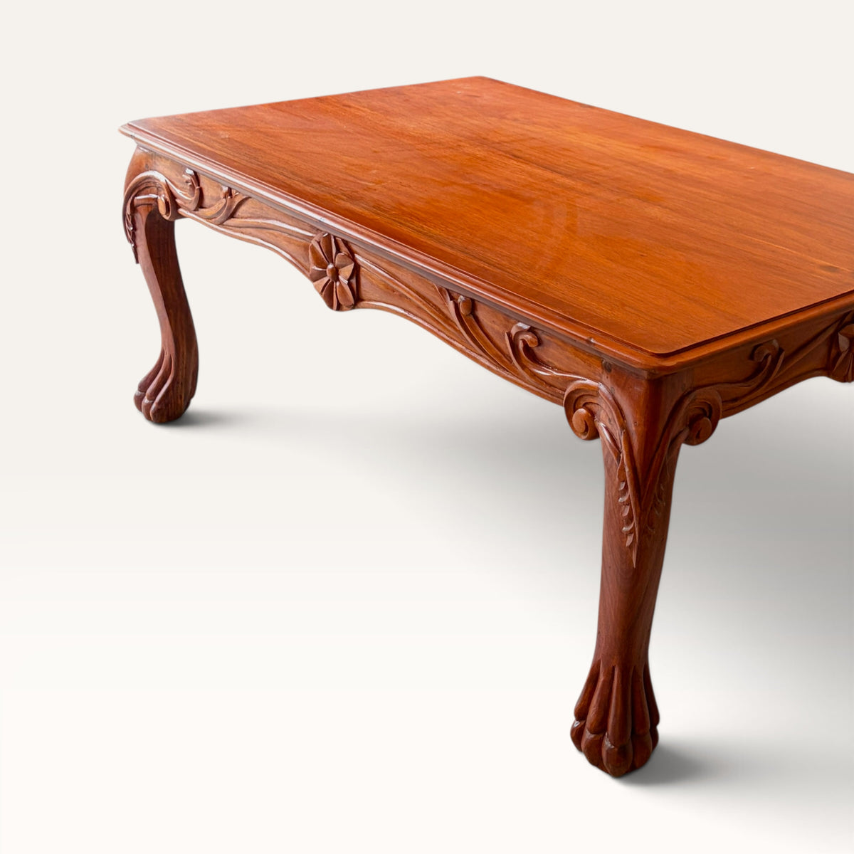 Floral Motif Carved Centre Table