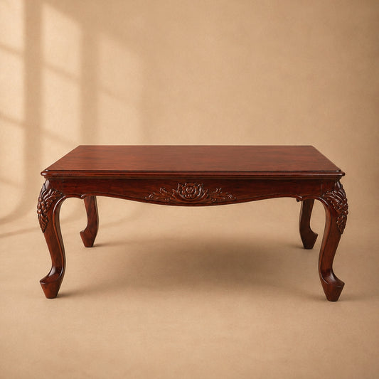 Carved Wood Sofa Centre Table