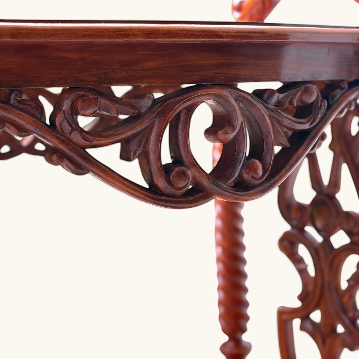 Carved Wood Bar Trolley