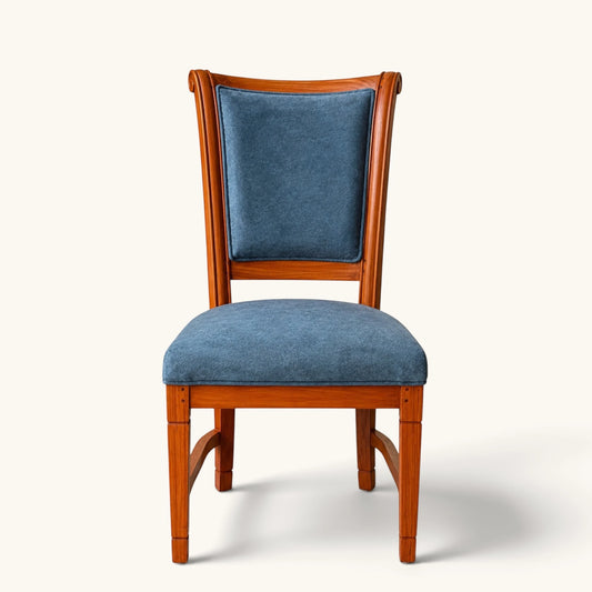 Upholstered Wooden Dining & Accent Chair in Royal Blue