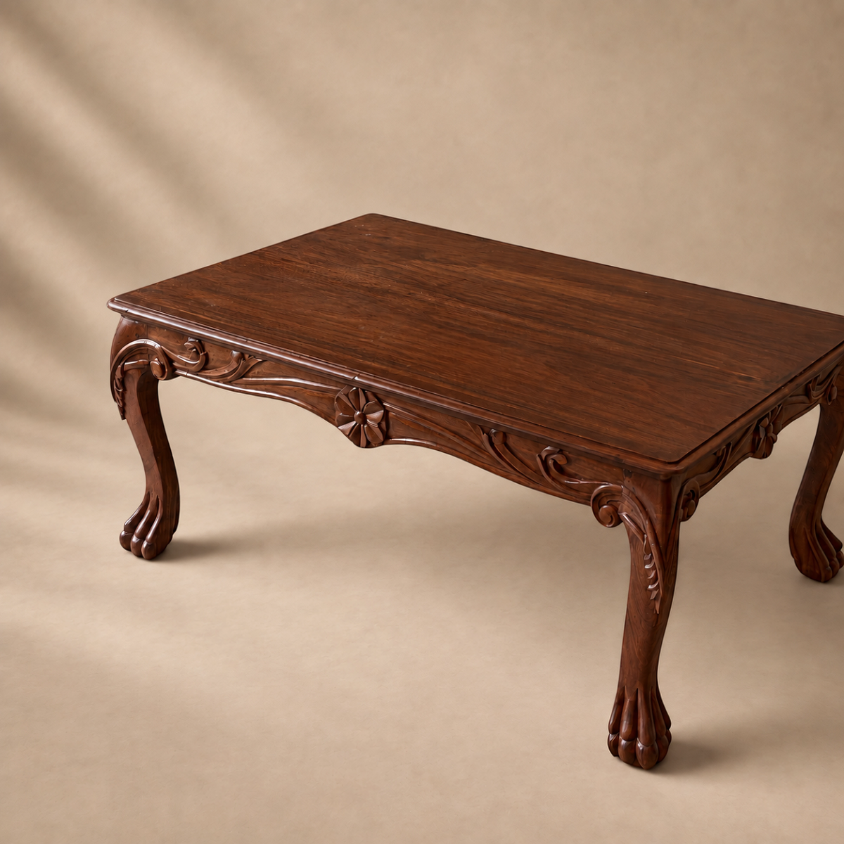 Ornate Carved Wood Centre Table