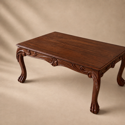 Ornate Carved Wood Centre Table
