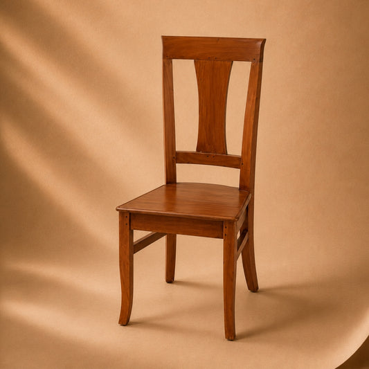Solid Wood Splat-Back Dining Chair