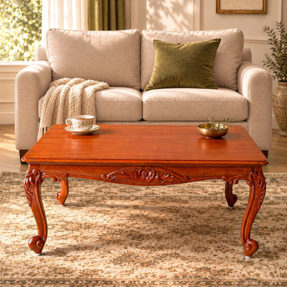 Floral Motif Carved Centre Table