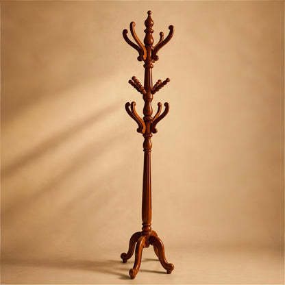 Carved Wood Coat Stand