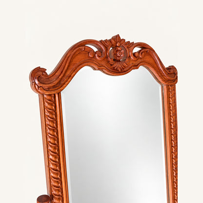 Floral Carved Standing Mirror