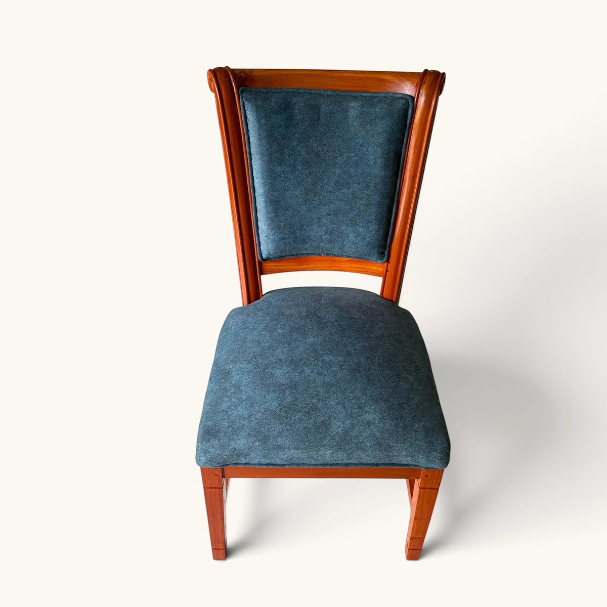 Upholstered Wooden Dining & Accent Chair in Royal Blue