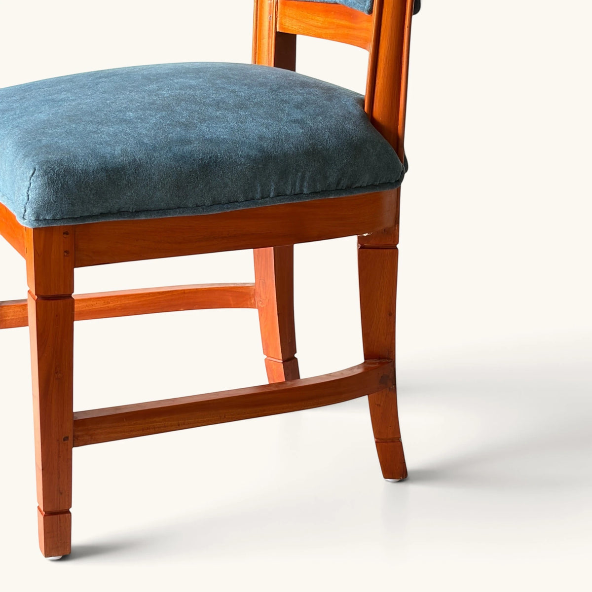 Upholstered Wooden Dining & Accent Chair in Royal Blue