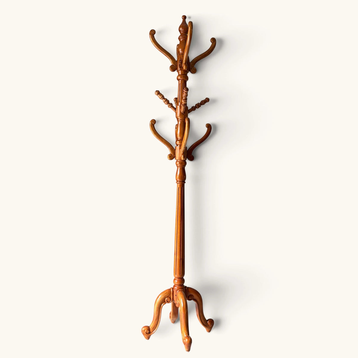 Carved Wood Coat Stand