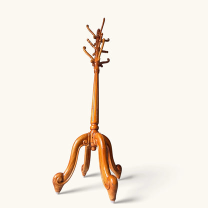 Carved Wood Coat Stand