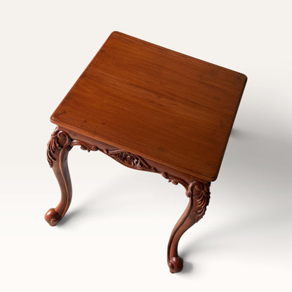 Hand-Carved Rosette Accent Table