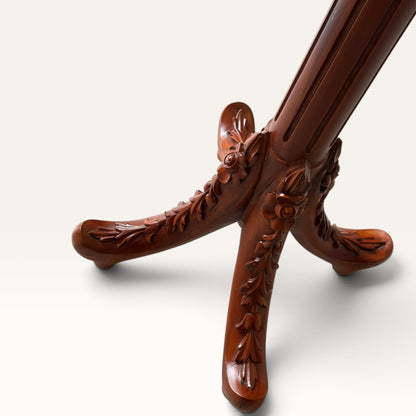 Carved Tripod Floor Lamp