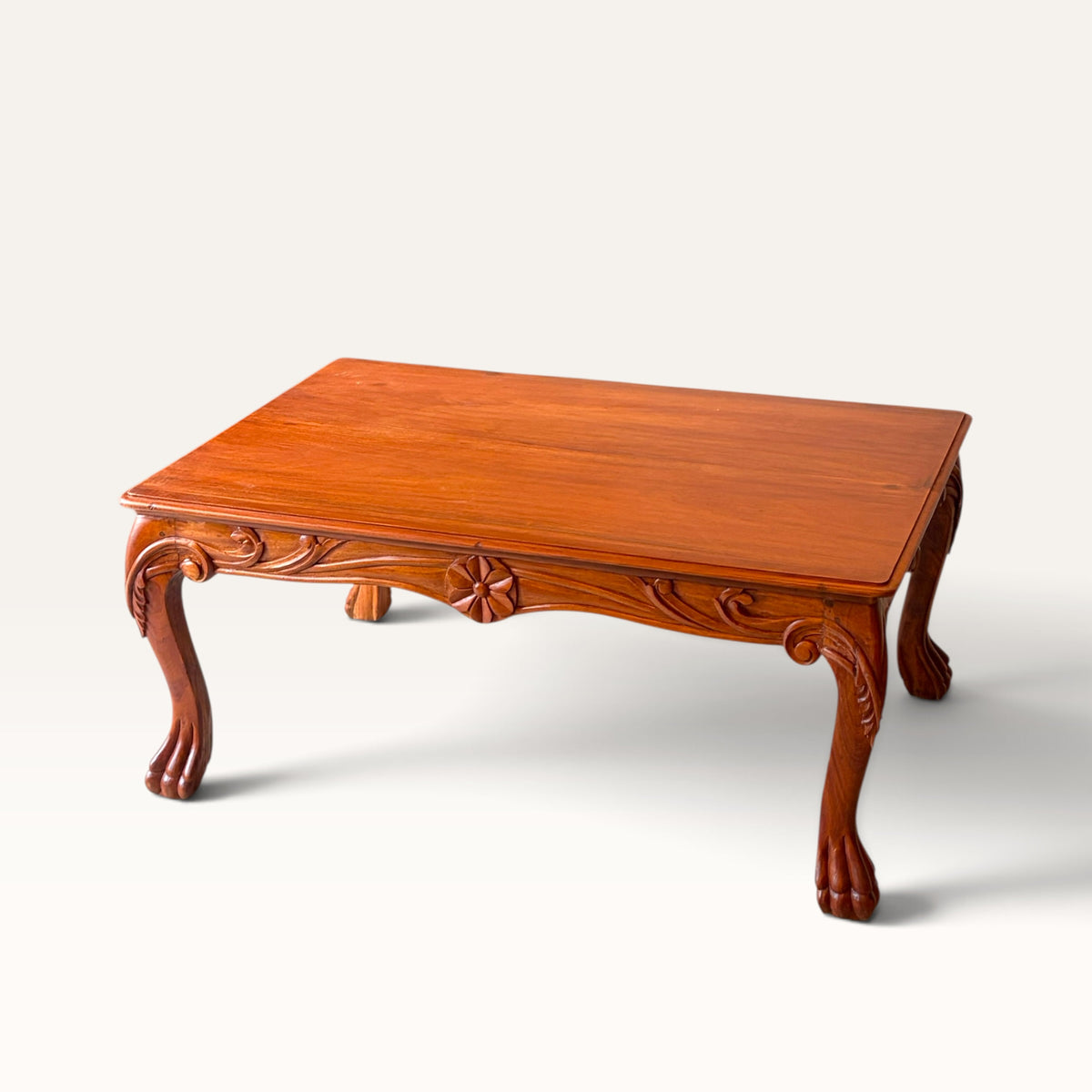 Floral Motif Carved Centre Table