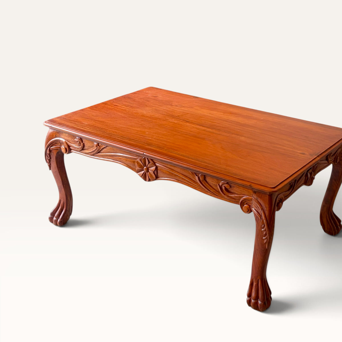Floral Motif Carved Centre Table