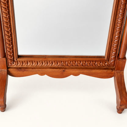Floral Carved Standing Mirror