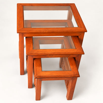 Glass-Top Nesting Tables