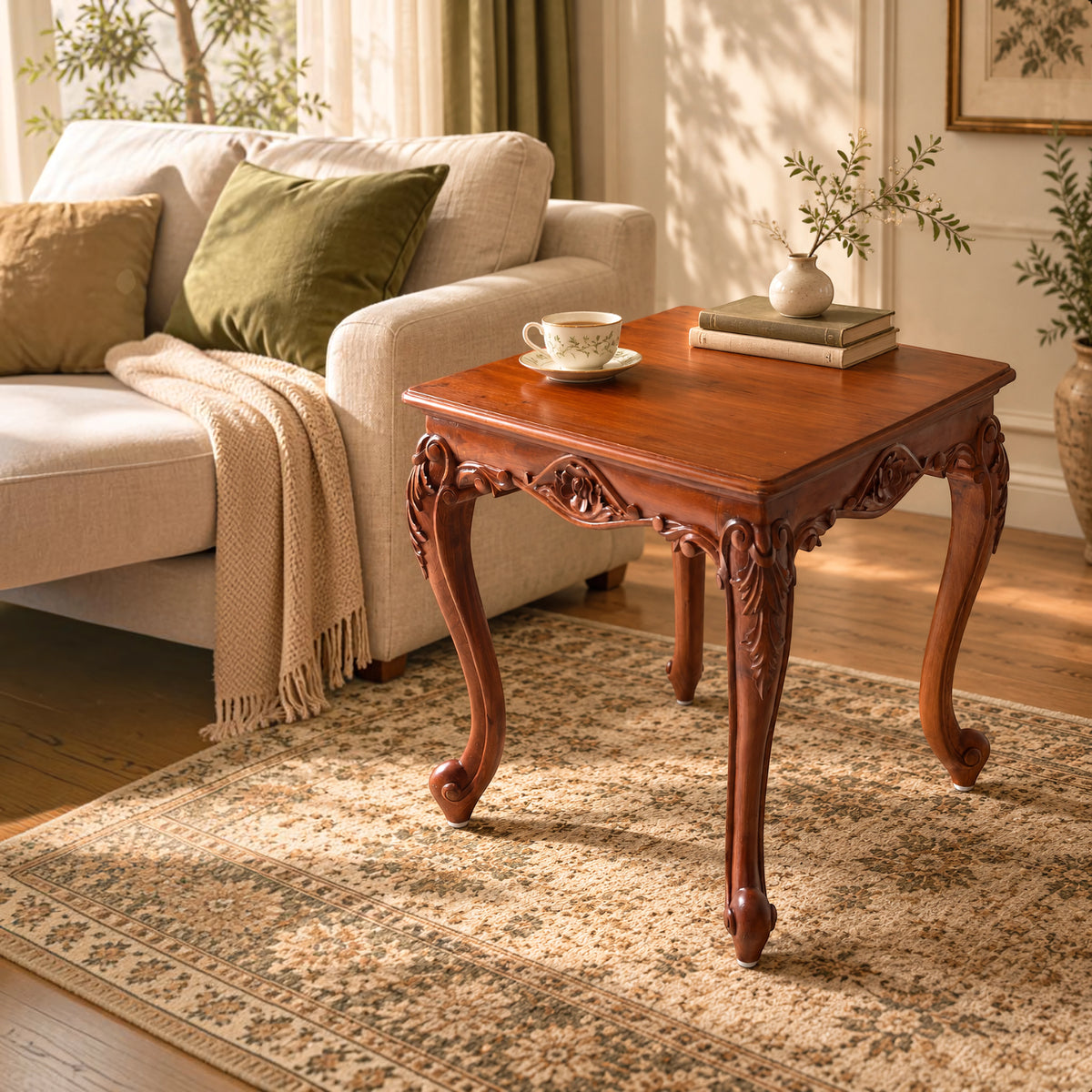 Floral Motif Side Table