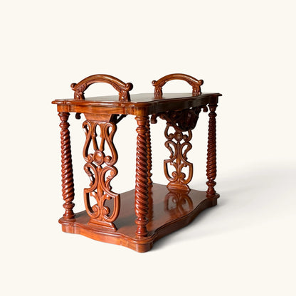Carved Wood Bar Trolley