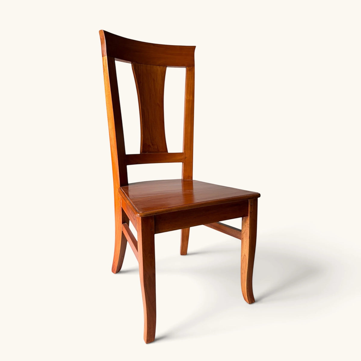 Solid Wood Splat-Back Dining Chair