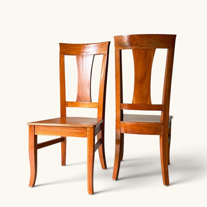 Solid Wood Splat-Back Dining Chair