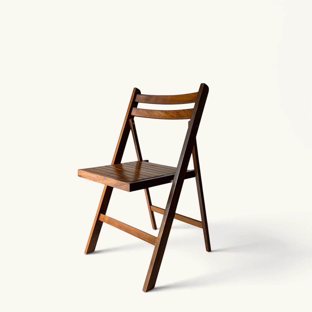 Solid Wood Slatted Folding Chair