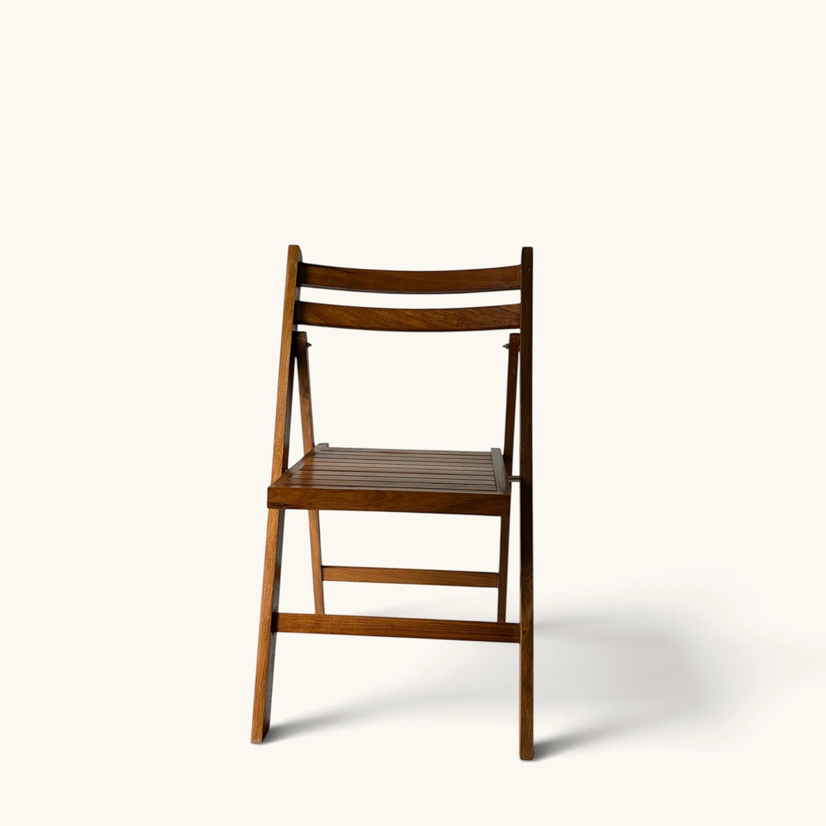 Solid Wood Slatted Folding Chair