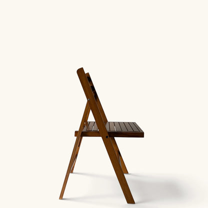 Solid Wood Slatted Folding Chair