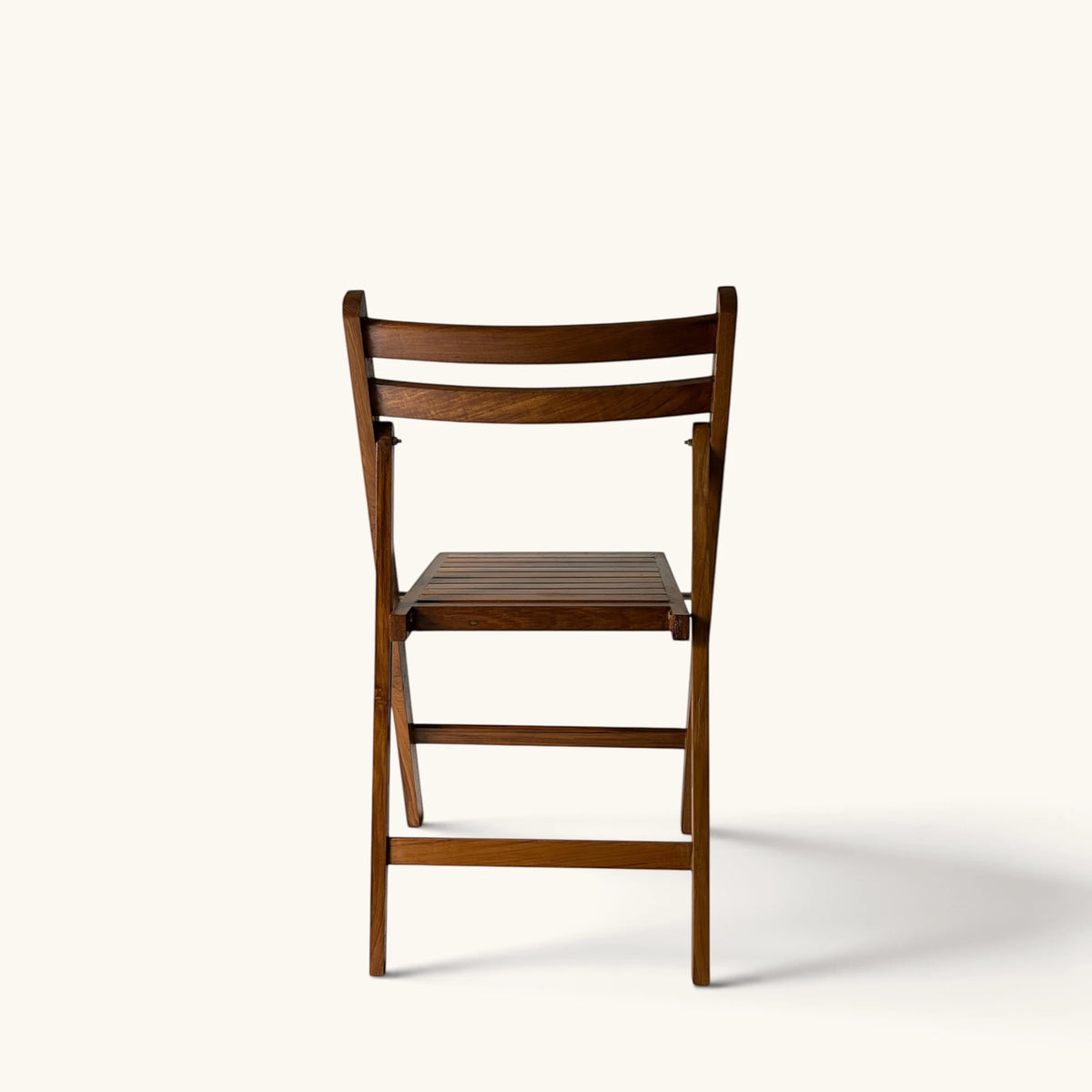 Solid Wood Slatted Folding Chair