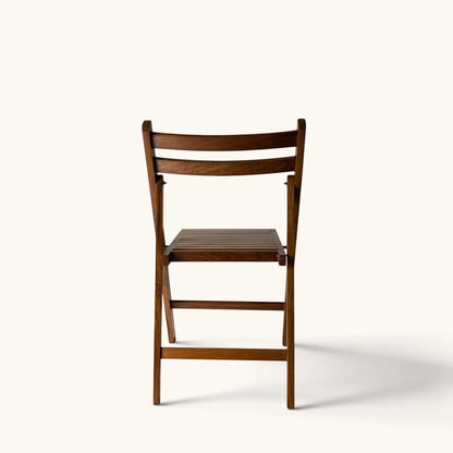 Solid Wood Slatted Folding Chair