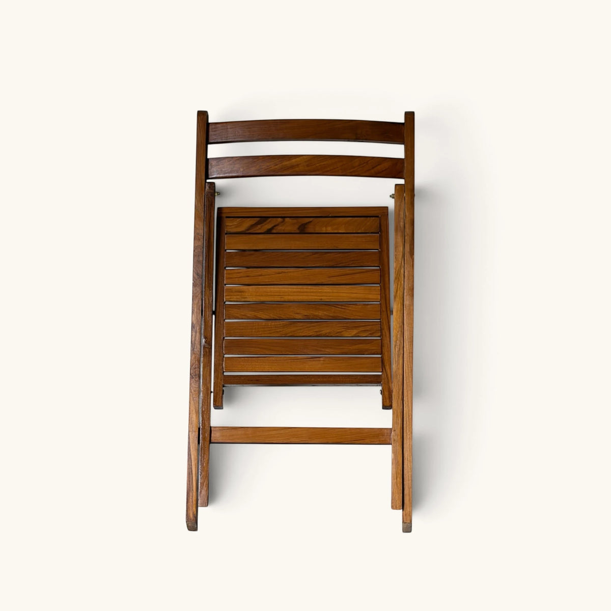 Solid Wood Slatted Folding Chair