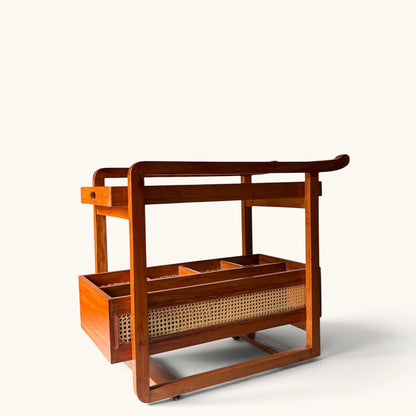 Cane & Wood Bar Cart