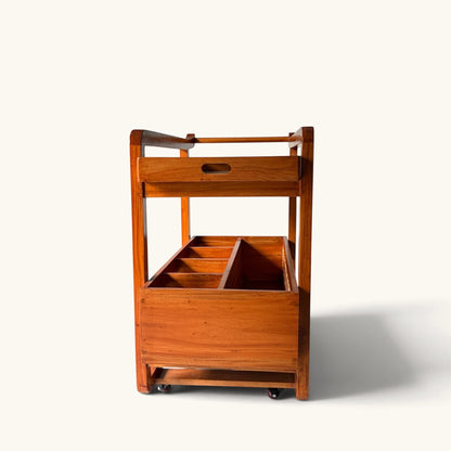 Cane & Wood Bar Cart