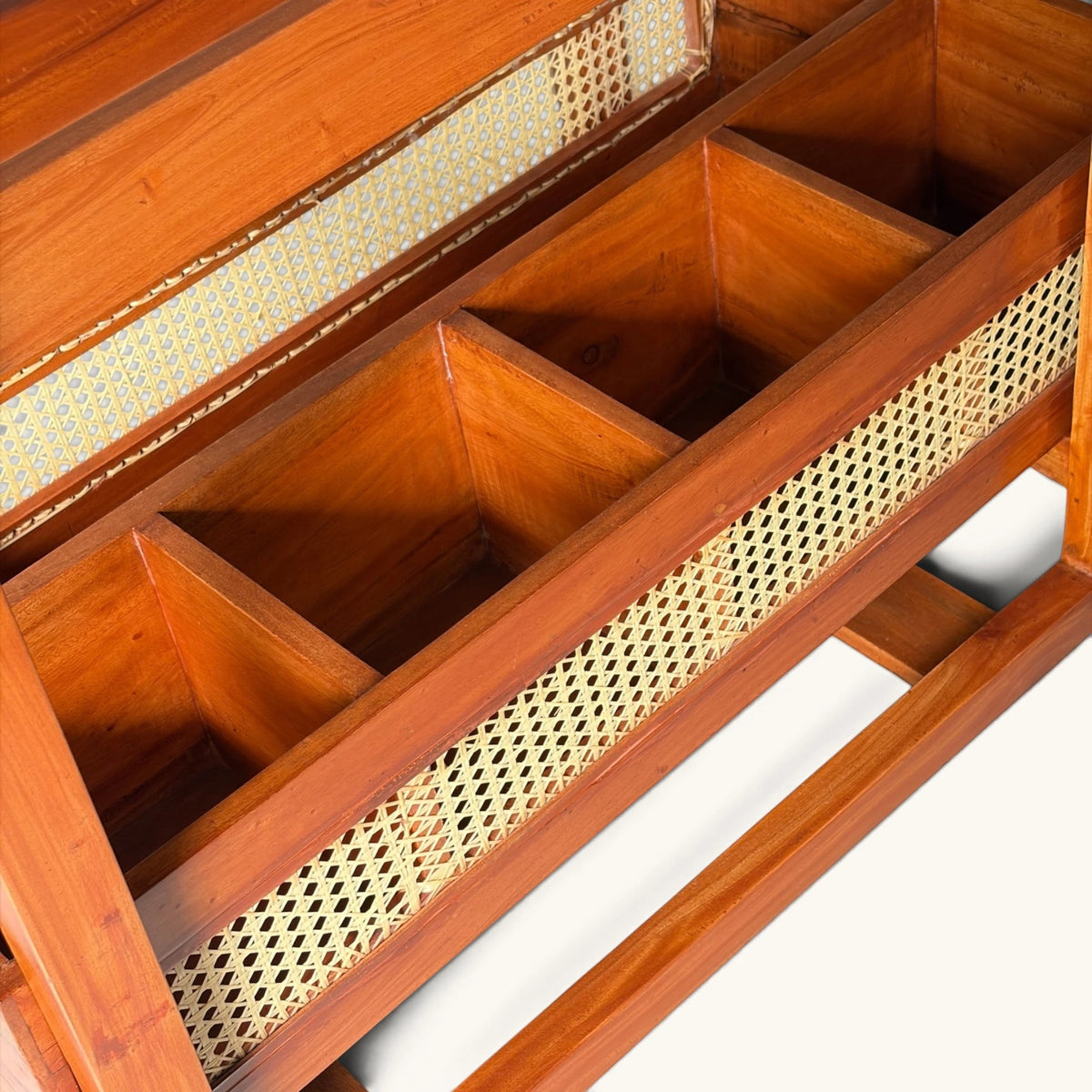 Cane & Wood Bar Cart