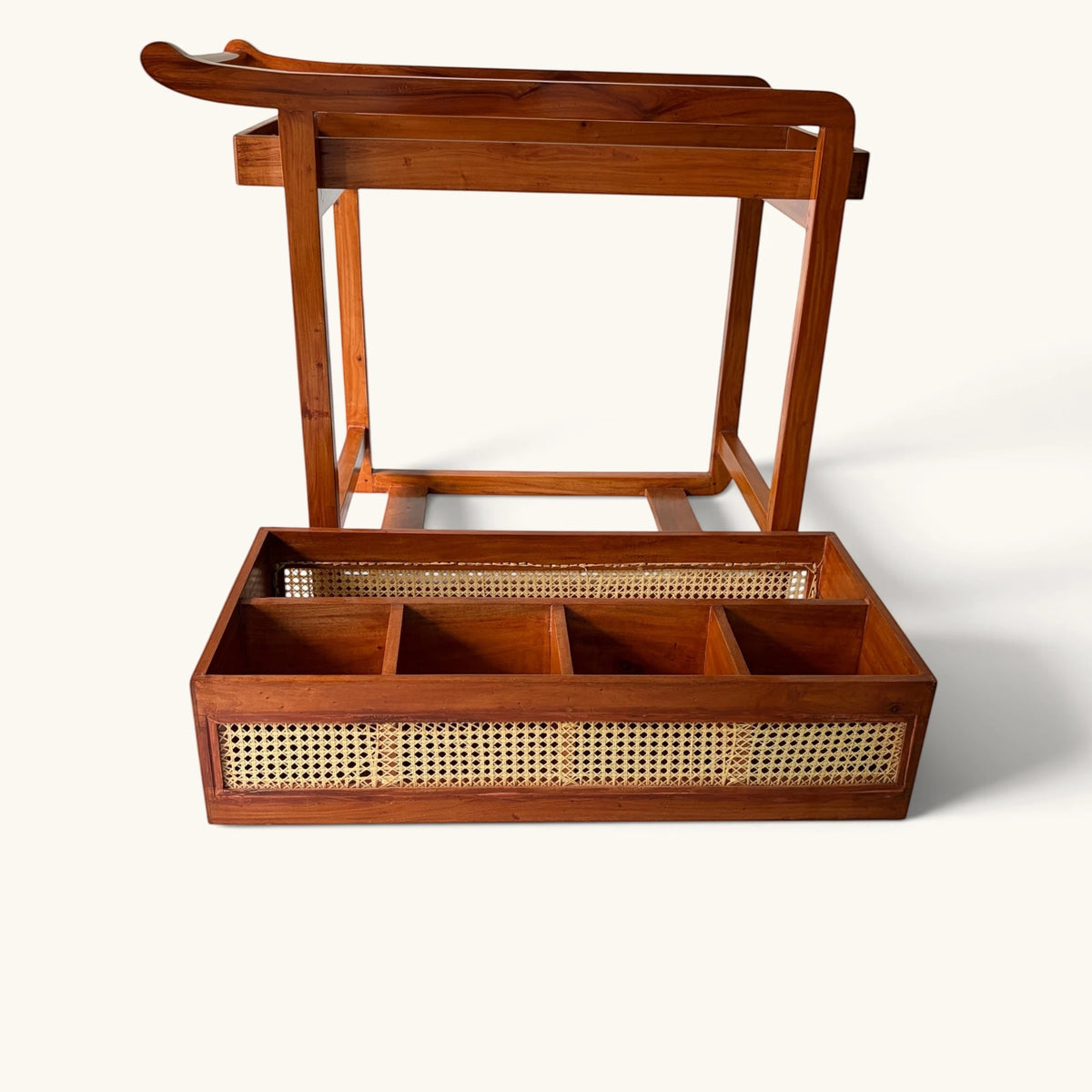 Cane & Wood Bar Cart