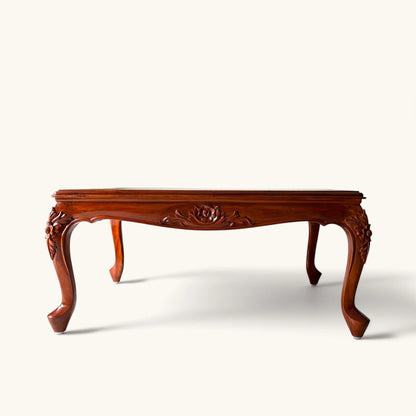 Carved Wood Sofa Centre Table