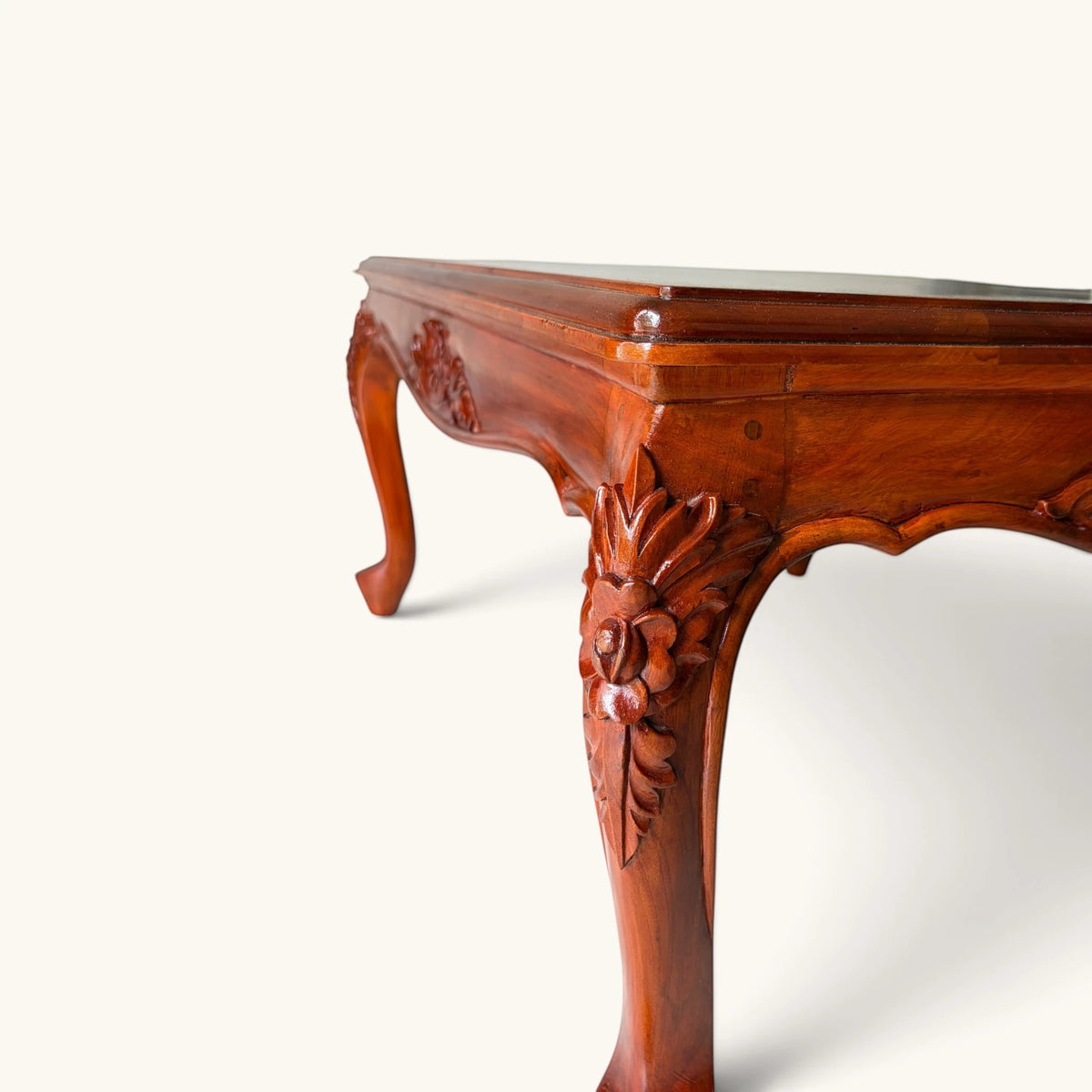 Carved Wood Sofa Centre Table