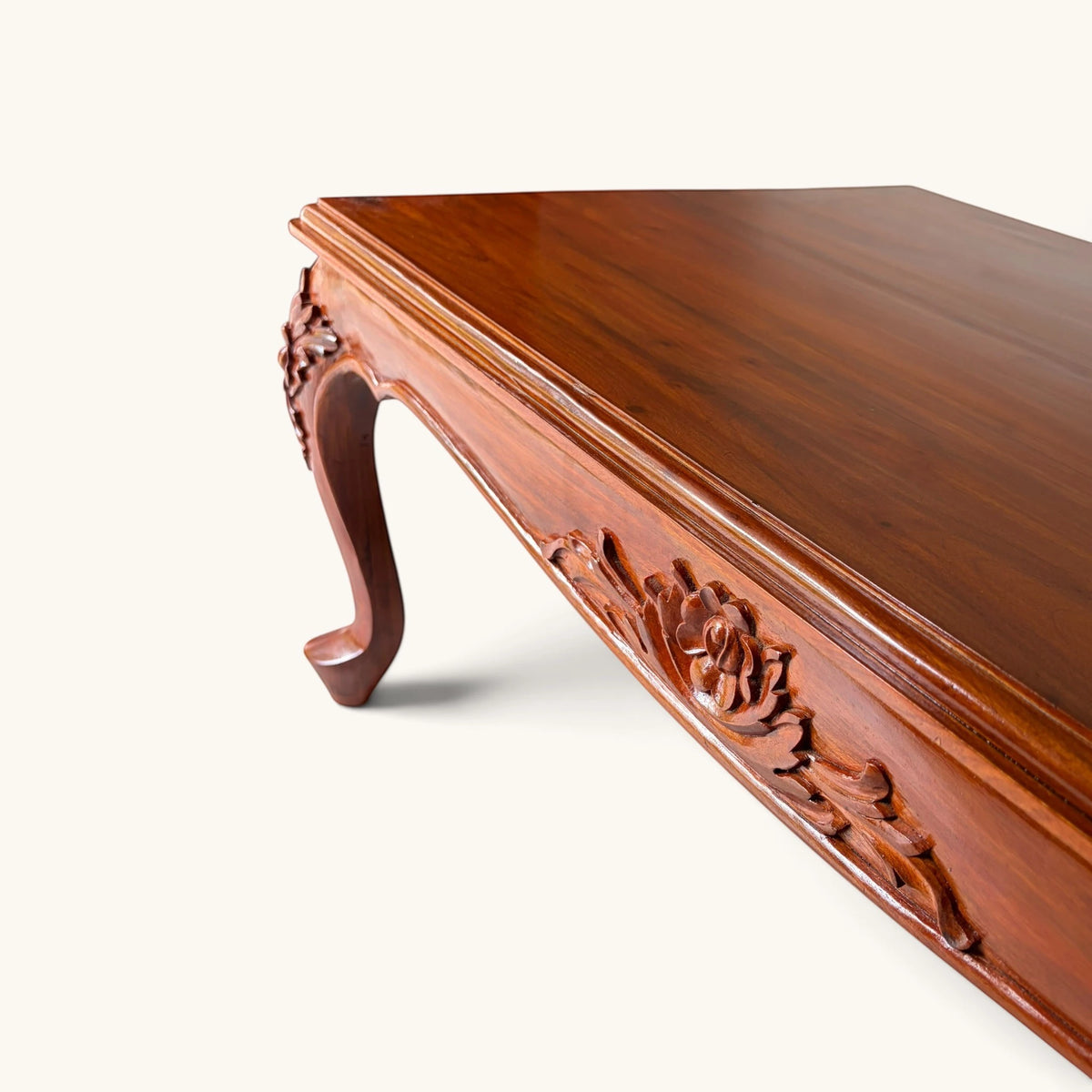 Carved Wood Sofa Centre Table