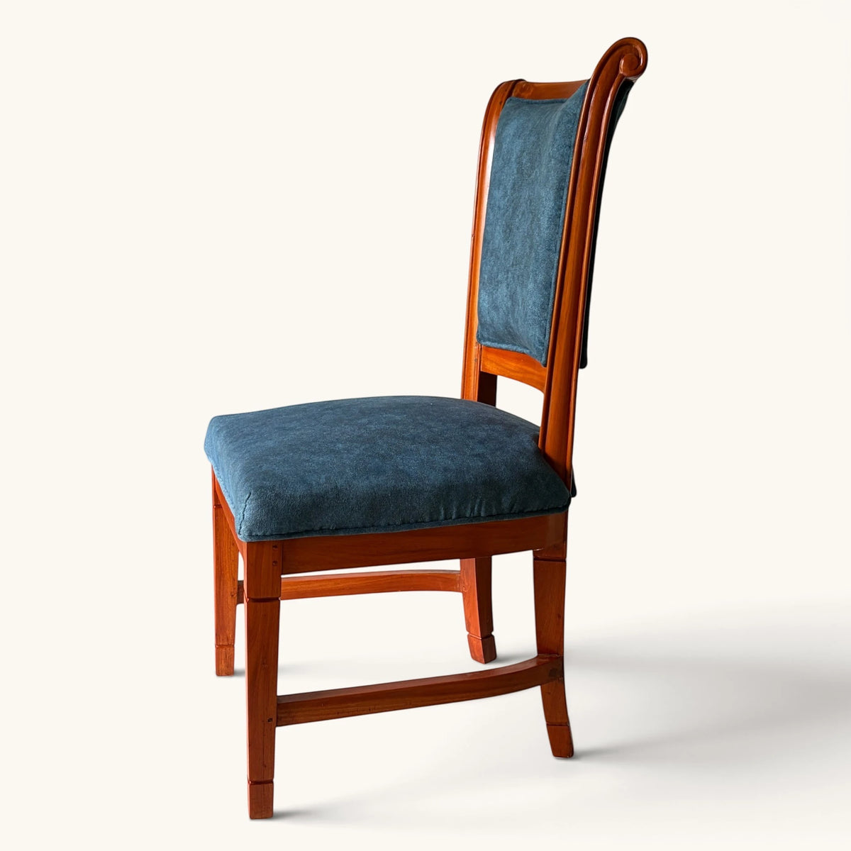 Upholstered Wooden Dining & Accent Chair in Royal Blue