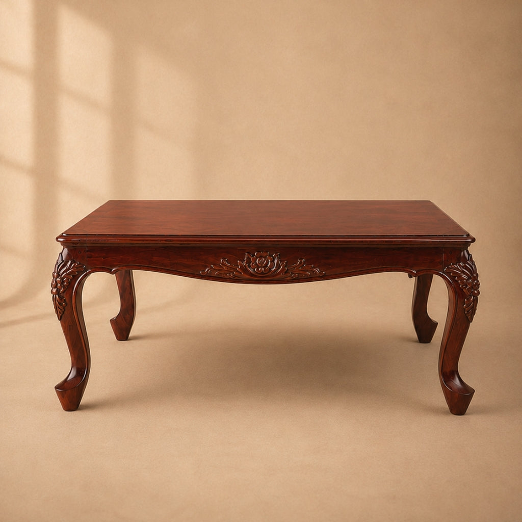 Carved Wood Sofa Centre Table