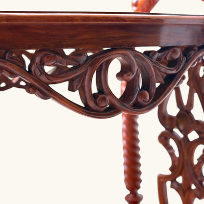 Carved Wood Bar Trolley