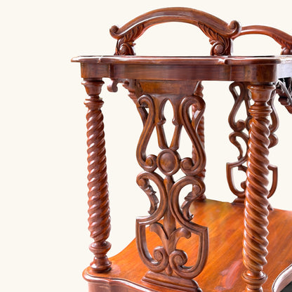 Carved Wood Bar Trolley